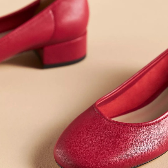 Anthropologie Silent D Red Ballet Pump - Picture 3 of 9
